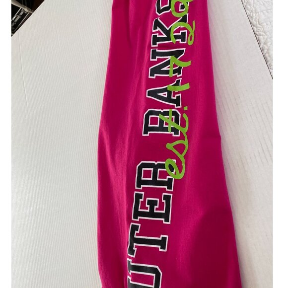 Lagaci Est. 1998 Womens Hot Pink Cotton Outer Banks Jogging Pants Size L Workout - Picture 4 of 11